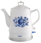 Чайник электрический DELTA LUX DL-1237 1500мл, Гжель, керамика