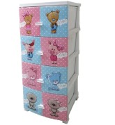 Комод Росспласт РП-451 Декор 4секции "Друзья"