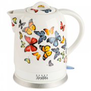 Чайник электрический DELTA DL-1233А, 1700мл, Бабочки, керамика