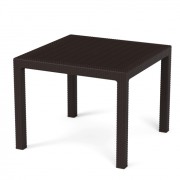 Стол квадратный пластиковый Альтернатива М8842 Ротанг-плюс мокко